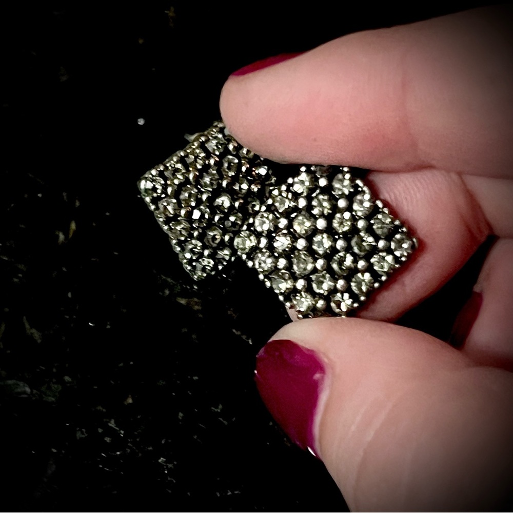 Jeweled square stud earrings